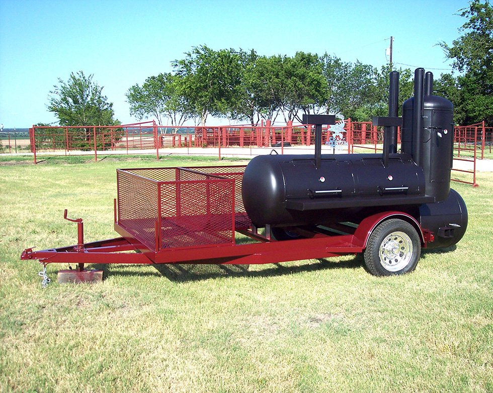 Med. Adv. 10 Ft. — custom reverse-flow smoker by Southwest Gallon