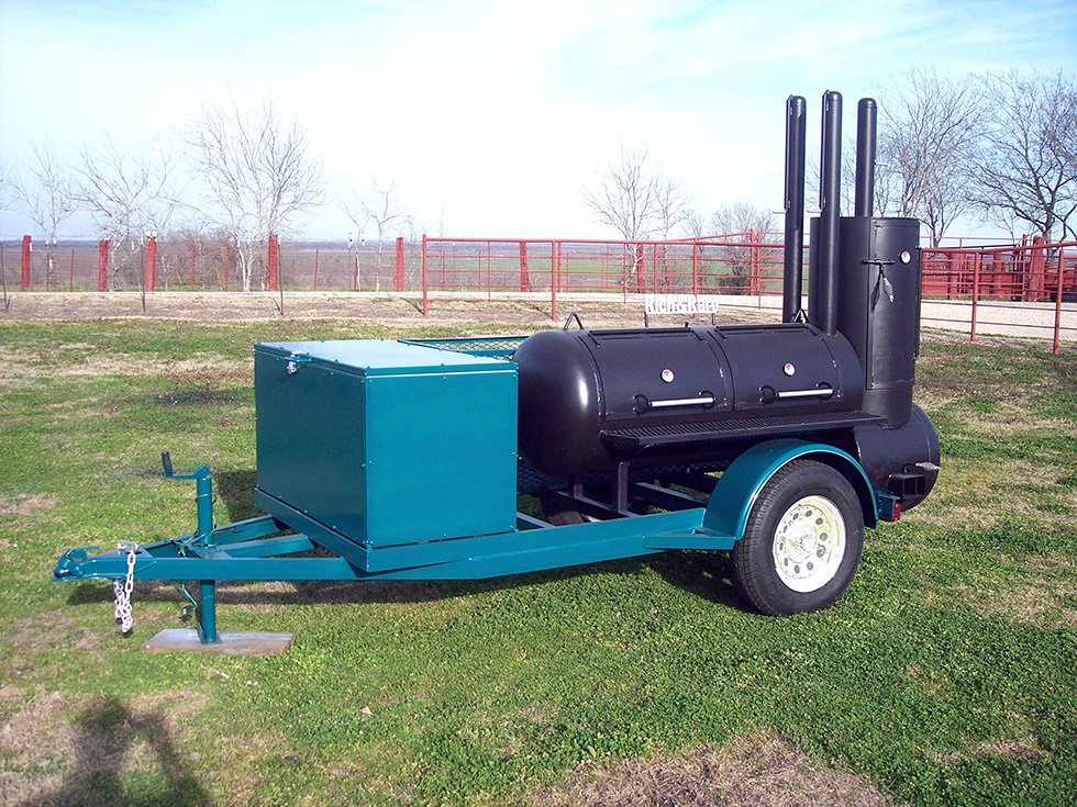 Ultimate Patio Trailer — custom reverse-flow smoker by Southwest Gallon